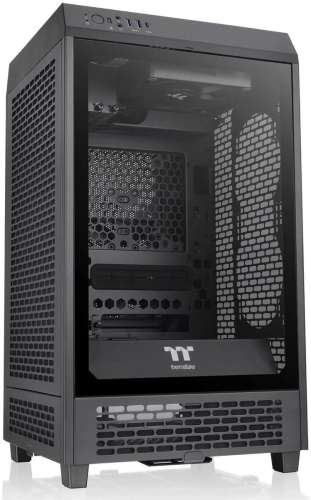 Корпус miniITX Thermaltake The Tower 200, Mini-Tower, без БП,  черный [ca-1x9-00s1wn-00]